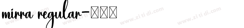 mirra regular字体转换